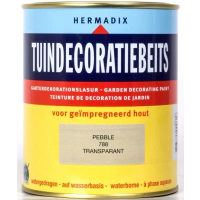 Afbeelding van Hermadix Tuindecoratiebeits Transparant 788 Pebble 0,75 liter Tuinbeits