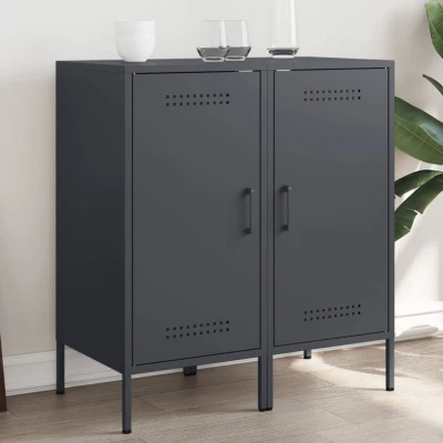 Afbeelding van Dressoirs 2 st 36x39x79 cm koudgewalst staal antracietkleurig