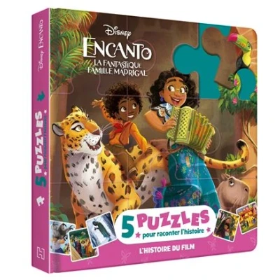 Image de ENCANTO, LA FANTASTIQUE FAMILLE MADRIGAL Mon Petit Livre Puzzle 5 Puzzles 9 Pièces Disney