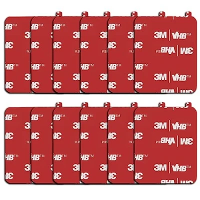 Afbeelding van D.SKING 12 stuks dubbelzijdige zelfklevende pads voor dashboard/voorruit, zuignap, telefoonhouder, auto DVR, GPS navigatie (rood)