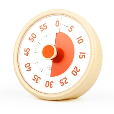 Afbeelding van Minuterie visuelle pour enfants, 60 minutes, comptoir à rebours de bureau, la gestion du temps, salle d&#039;école, bureau cuisine (jaune)
