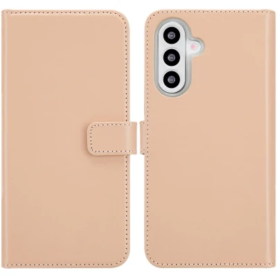 Afbeelding van Selencia Hoesje Geschikt voor Samsung Galaxy A26 Met Pasjeshouder Echt Lederen Bookcase Roze