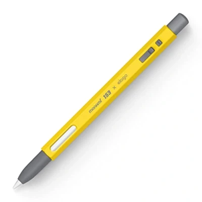 Afbeelding van elago X MONAMI Pencil etui compatibel met Apple Pro en 2, duurzame siliconen, beschermhoes, magnetisch opladen dubbele aanraking (geel)