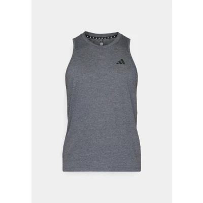 Afbeelding van adidas Performance Train Essentials Feelready Top, Heren, Maat: XL, Dark grey heather/white/black