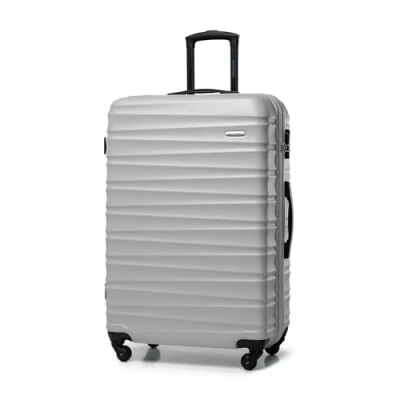 Image de WITTCHEN Valise de voyage Bagage à main cabine rigide en ABS avec 4 roulettes pivotantes Serrure combinaison Poignée télescopique GROOVE Line Taille L Gris