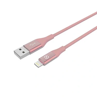 Afbeelding van USB Lightning Kabel 1 meter, Roze Celly