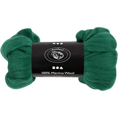 Afbeelding van Merino wol, 21 micron, groen, 100 gr