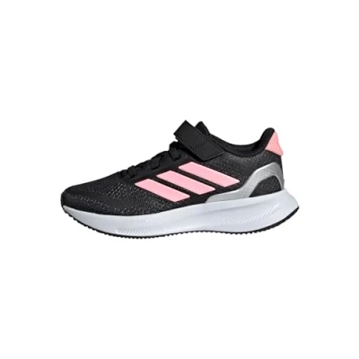 Image de adidas Runfalcon 5 Shoes Kids Chaussures basses non football Core Black/Pink Spark/Silver Met, 21 EU, Noir/rose/argenté (Core Black Pink Spark Silver Met), EU