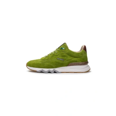 Afbeelding van Floris van Bommel Zager Sneakers laag, Heren, Maat: 40, Greencombi Veloursleer