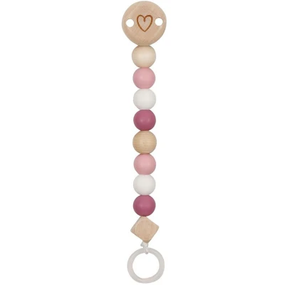 Afbeelding van Goki Soother chain heart L= 21 cm