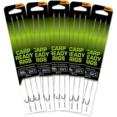 Afbeelding van Fox Carp Ready Rigs Haak Wide Gape (3 pcs) Maat : 2 Barbed 25lb