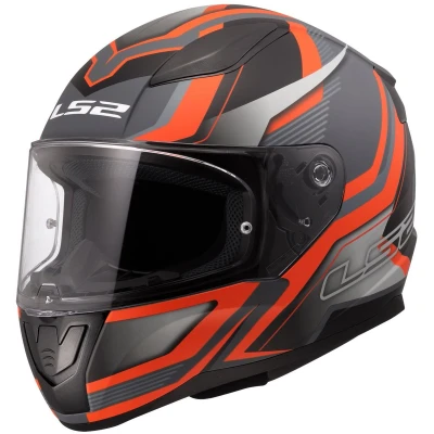 Afbeelding van LS2 FF353 Rapid II integraal helm Flitz mat zwart oranje grijs XS