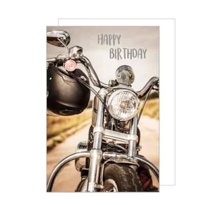Afbeelding van Edition Seidel XXL verjaardagskaart met envelop DIN A4 wenskaart Happy Birthday ticket voor mannen vrouwen motorfiets (A4 G3114)