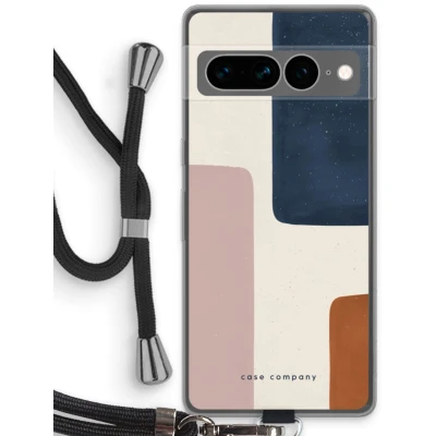 Afbeelding van Case Company® hoesje met Koord geschikt voor Google Pixel 7 Pro Geo #5 Telefoonhoesje Zwart Bescherming aan alle Kanten en Over de Schermrand