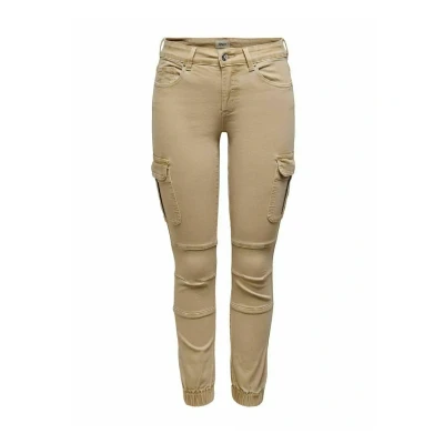 Afbeelding van ONLY Onlmissouri PANT Cargobroek, Dames, Maat: 34x34, Beige
