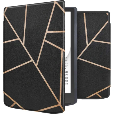 Afbeelding van imoshion Design Slim Soft Case Sleepcover voor de Pocketbook InkPad Color 3 / 4 Black Graphic