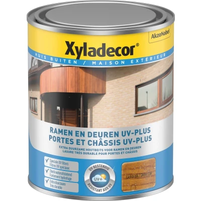 Afbeelding van Xyladecor beits ramen &amp; deuren UV plus 0,75l lichte eik