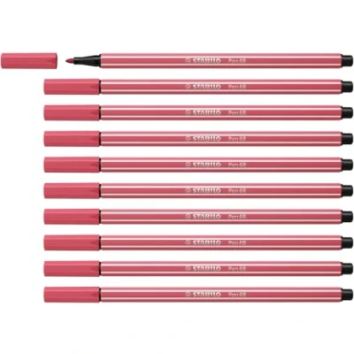 Afbeelding van STABILO Pen 68 Premium Viltstift Aardbeien Rood Doos 10 stuks