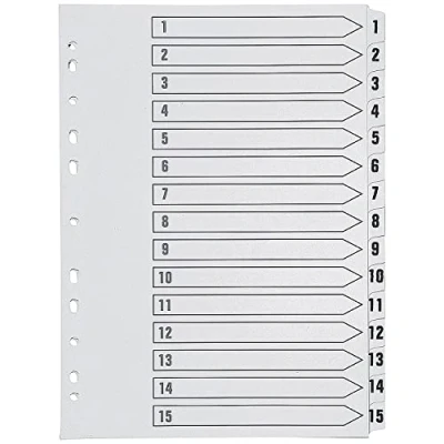 Afbeelding van Q Connect A4 meervoudige gaten index voor 1 15, versterkt met transparant whiteboard