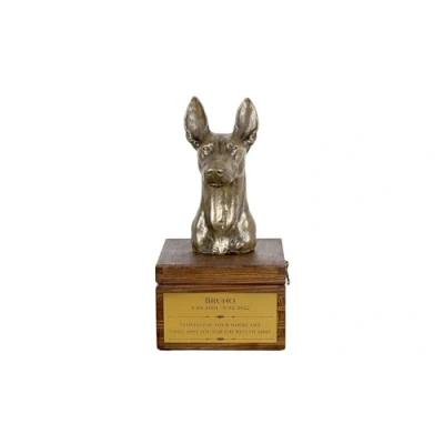 Afbeelding van Urn hond voor hondenas met beeldje van Pharaoh Hound en personalisatie opties