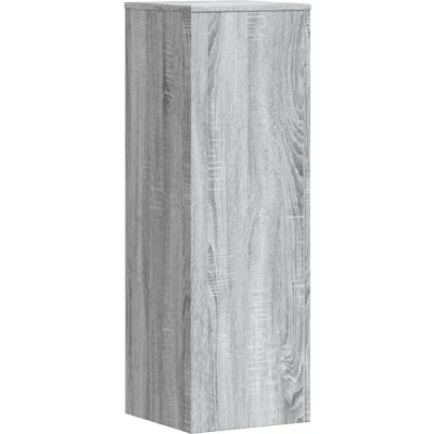 Afbeelding van Plantenstandaard 33x33x100 cm bewerkt hout grijs sonoma eiken