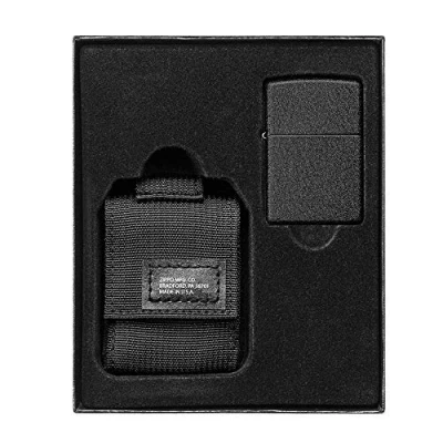 Afbeelding van Zippo Uniseks zwarte tactische tas Crackle Windproof Lighter Gift Set, One Size