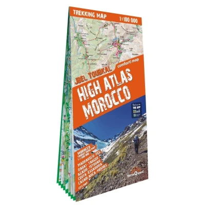Image de Haut Atlas Maroc 1/100.000 (carte grand format laminée trekking tQ). High Morocco Anglais