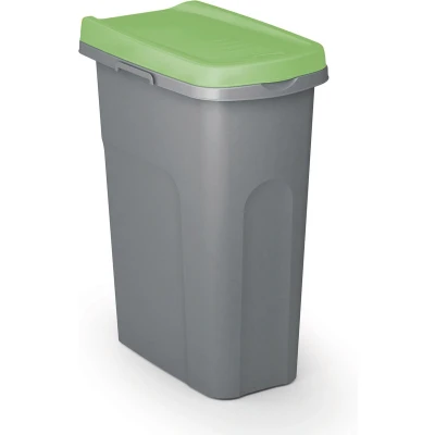 Afbeelding van CASARIA Vuilnisbak 25l Afvalscheiding 39x24x51cm Grijs Groen