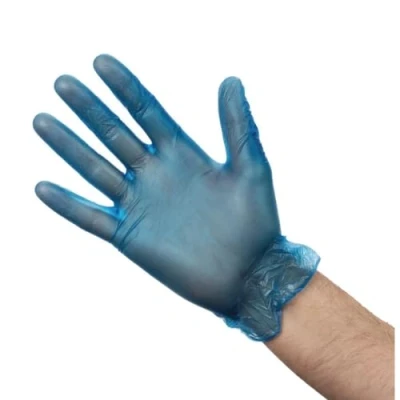 Afbeelding van Vogue vinyl handschoenen blauw gepoederd XL
