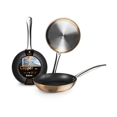 Afbeelding van IBILI Natura Copper pan, 16 cm, aluminium, anti aanbaklaag, geschikt voor inductie