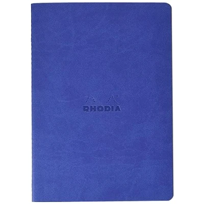 Afbeelding van RHODIA Rhodiarama 116458C Notitieboek van zachte saffierstof, A5, gestippeld, 64 pagina&#039;s, helder papier, ivoorkleurig, 90 g/m², omslag kunstleer