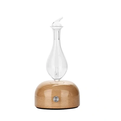 Afbeelding van Zen&#039;Aroma diffuser voor etherische olie door Aurora vernevelaar koude die de eigenschappen van HE aromatherapie behoudt verstelbaar vermogen FSC hout en glas