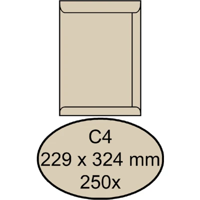 Afbeelding van Envelop Quantore akte C4 229x324mm creme kraft 250stuks