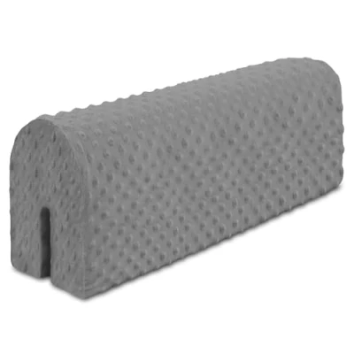 Afbeelding van Bedomranding voor baby&#039;s, ademend, 50 cm, bedrand peuters, bescherming kinderen, spijlen of hek, schuim, wieg, bescherming, Minky, grijs
