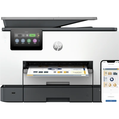 Afbeelding van HP Officejet Pro 9130b All in One Multifunctionele inkjetprinter A4 Printen, Kopiëren, Scannen, Faxen ADF, Duplex Duplex, LAN, USB, WiFi, Bluetooth