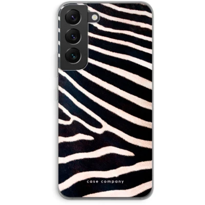Afbeelding van Case Company® hoesje geschikt voor Samsung Galaxy S22 Zebra Soft Cover Telefoonhoesje Bescherming aan alle Kanten en Schermrand