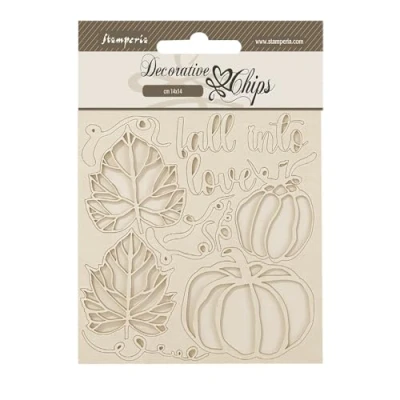 Afbeelding van Stamperia Golden Harmony Decorative Chips Pumpkins (SCB236)