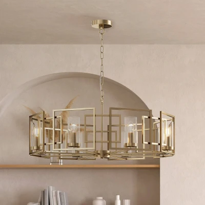 Afbeelding van Maytoni hanglamp Bowi, Ø 87,5 cm, goudkleurig, 8 x E14