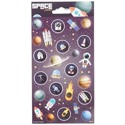Afbeelding van Ruimtevaart stickervel met 25 stickers
