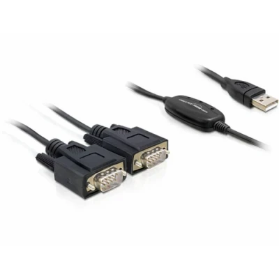 Afbeelding van USB A (m) naar 9 pins SUB D met schroeven seriële RS232 adapter / FTDI chip 1,8 meter