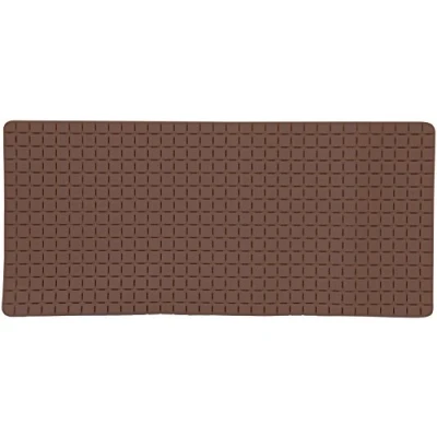 Afbeelding van MSV Douche/bad anti slip mat badkamer rubber bruin 76 x 36 cm met zuignappen