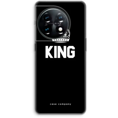 Afbeelding van Case Company® hoesje geschikt voor OnePlus 11 King zwart Soft Cover Telefoonhoesje Bescherming aan alle Kanten en Schermrand