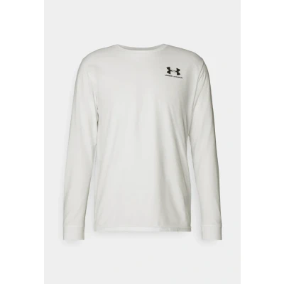 Afbeelding van Under Armour Sportstyle LEFT Chest Longsleeve, Heren, Maat: Small, White/black