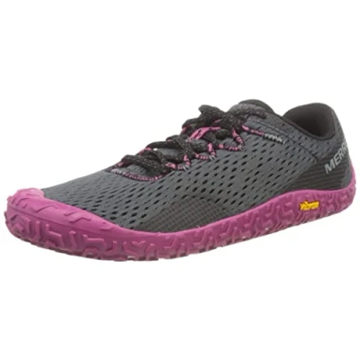 Afbeelding van Merrell Vapor Glove 6 Loopschoen neutraal, Dames, Maat: 37, Grey/pink Textiel
