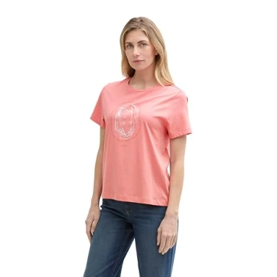 Image de TOM TAILOR 1045534 T shirt pour femme, 14980 Rose bois de rose, S