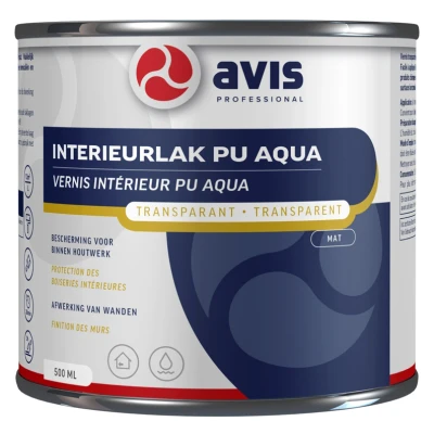 Afbeelding van Avis Aqua PU lak Mat 0,5 liter Blanke &amp; Beits