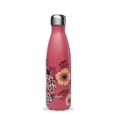 Afbeelding van Qwetch Thermosfles, Anemonen, 500 ml, drinkfles voor onderweg van roestvrij staal, 24 uur koud en 12 warm, waterdicht, BPA vrij herbruikbaar, thermosfles sport, reizen, kantoor, wandelen
