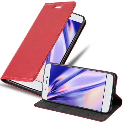 Afbeelding van Cadorabo Hoesje geschikt voor Xiaomi Mi 5s in APPEL ROOD Beschermhoes met magnetische sluiting, standfunctie en kaartvakje Book Case Cover Etui
