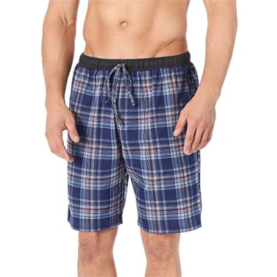 Afbeelding van Timone TI TI30 114 PP Heren Pajamabroek kort Pyjamashorts met zakken elastische tailleband koord 100% Katoen Geruit 5 (9633401) L