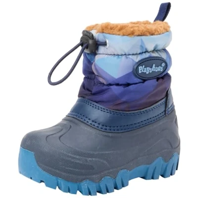 Afbeelding van Playshoes Snowboots Blauw Bergen Maat 20/21